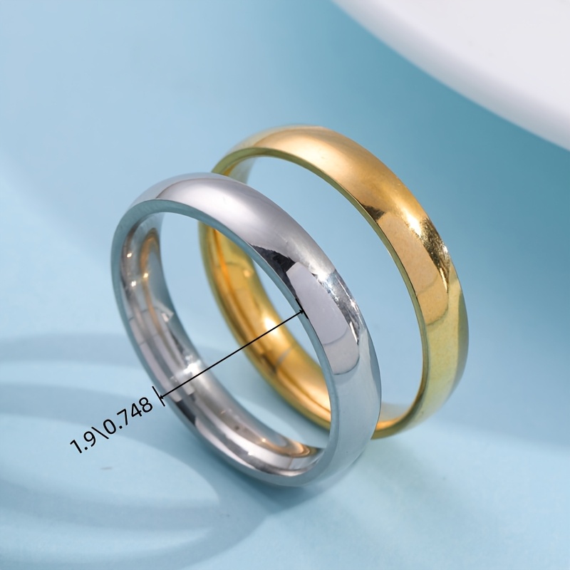 Couple's Two-Tone Stainless Steel Matching Rings